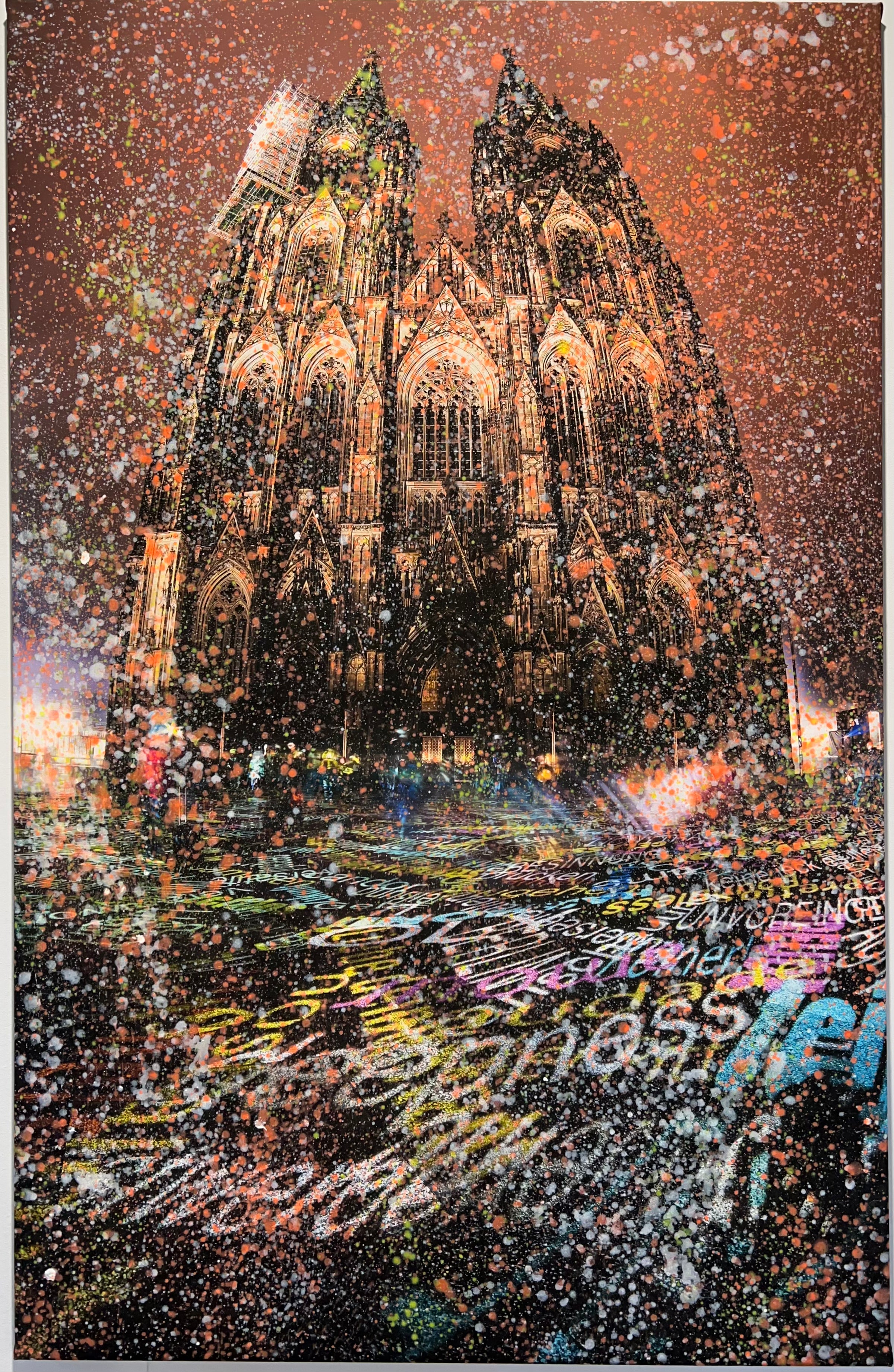 Overpainting on Canvas 2022 // Time Drifts Cologne 2016/2017 video installation