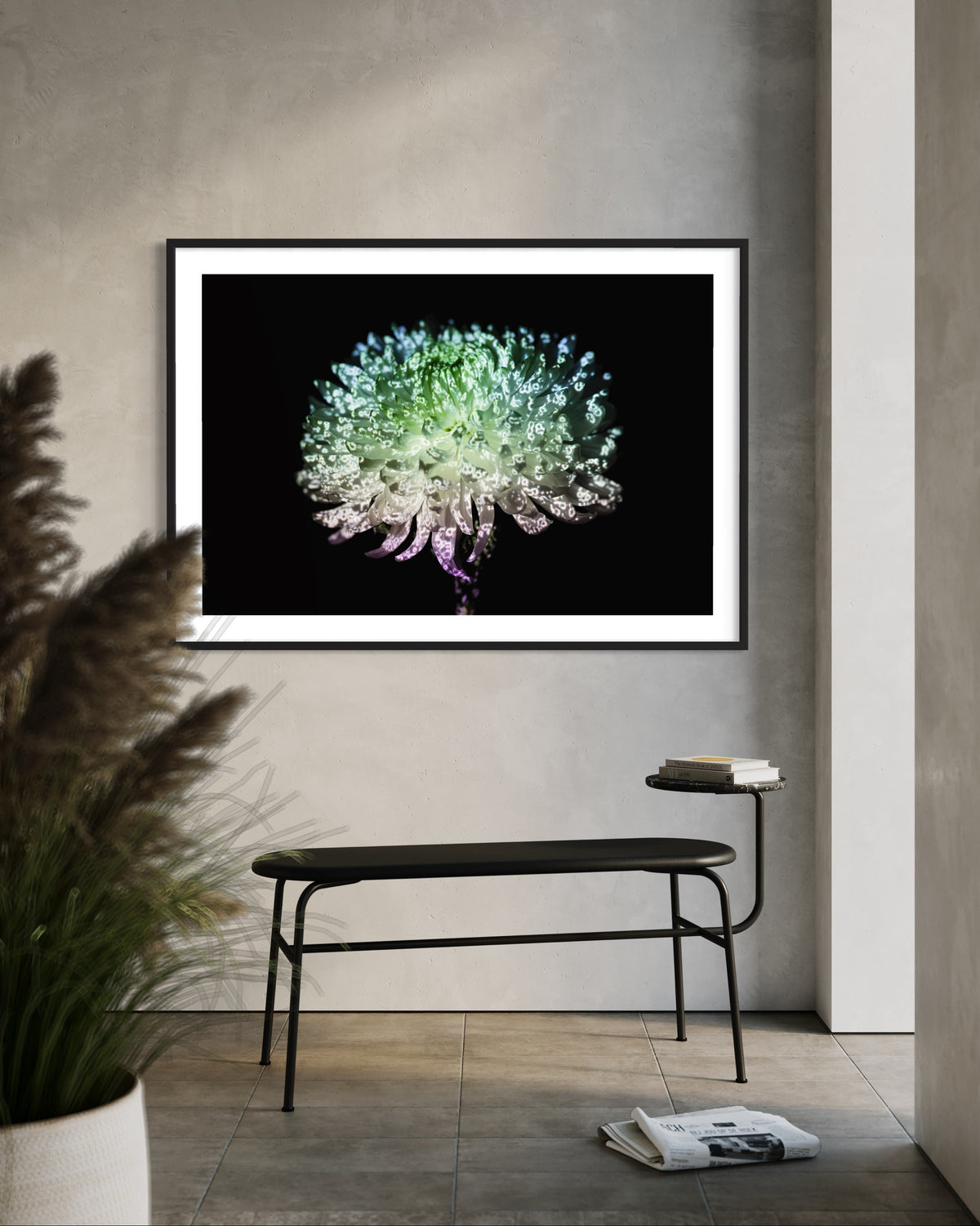Hidden Places chrysanthemum flowers/ Chrysantheme 2019 (signed + Frame)