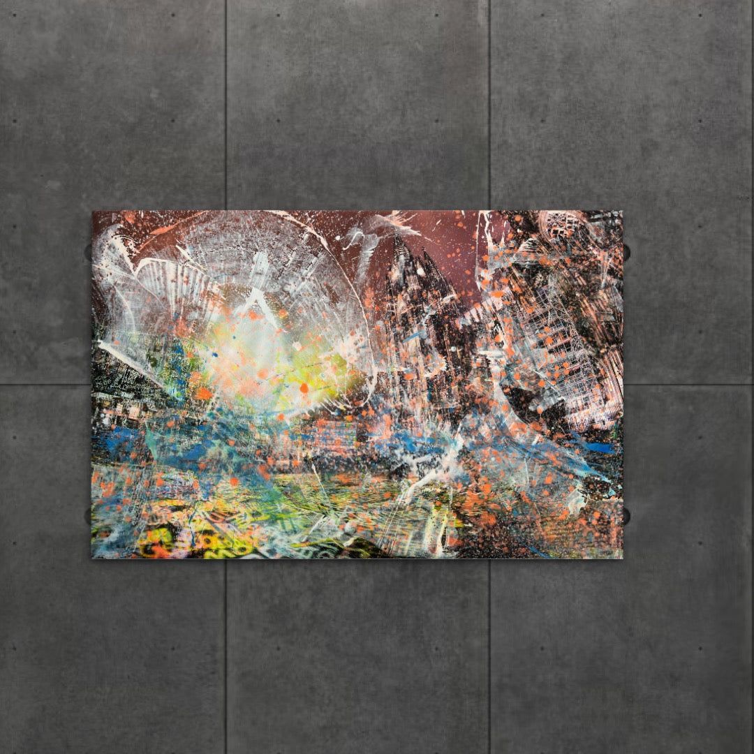 Overpainting on Canvas 2022 // Time Drifts Cologne 2016/2017 video installation