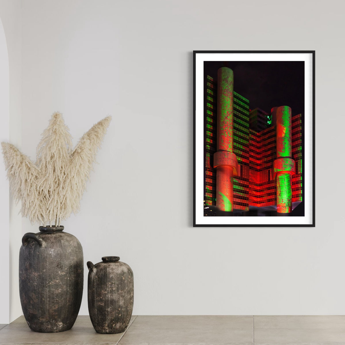 Munich/ München GREEN BUILDING 2015 HVB Tower 2015 (signed + Frame)