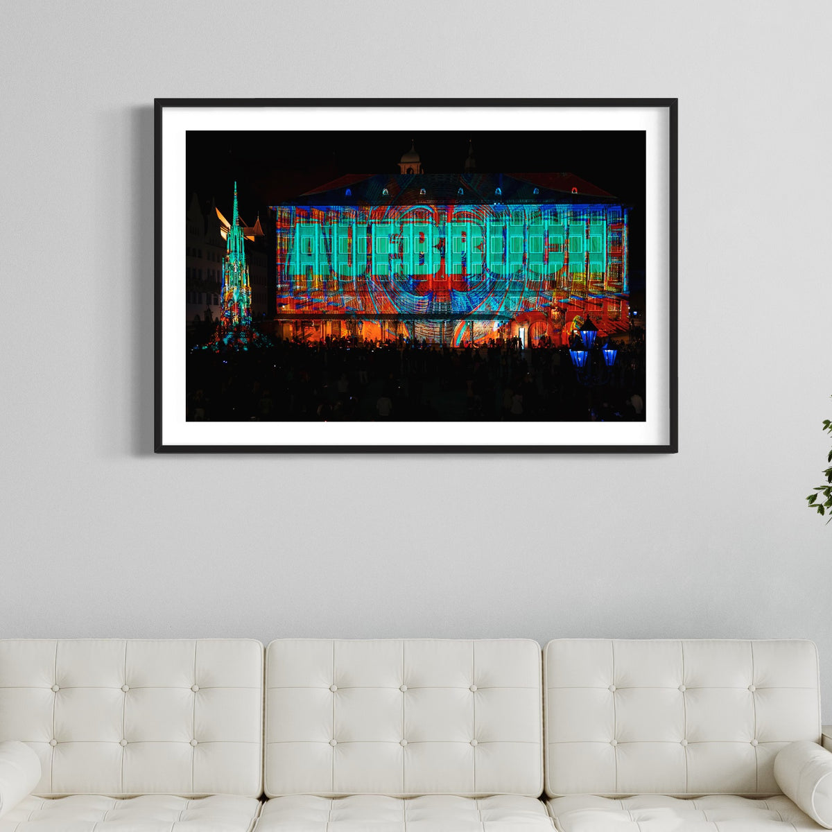 Nürnberg/ Nuremberg Rathaus „Into the Blue“ Blaue Nacht 2017 (signed + Frame)