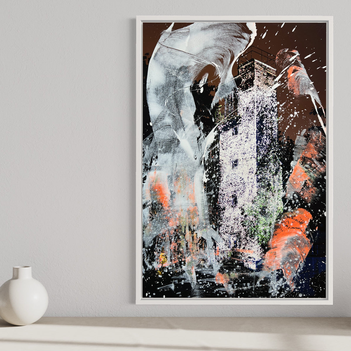 Overpainting Fine Art Print 2022 // Berlin 2020 Hidden Places Treptower Park Aussichtsturm video installation