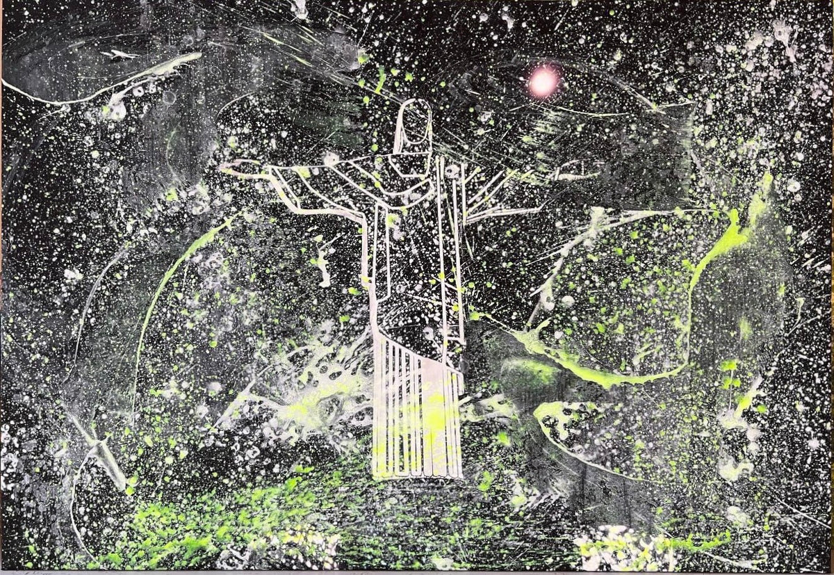 Overpainting on Canvas 2022 // Rio de Janeiro Cristo Redentor 2014