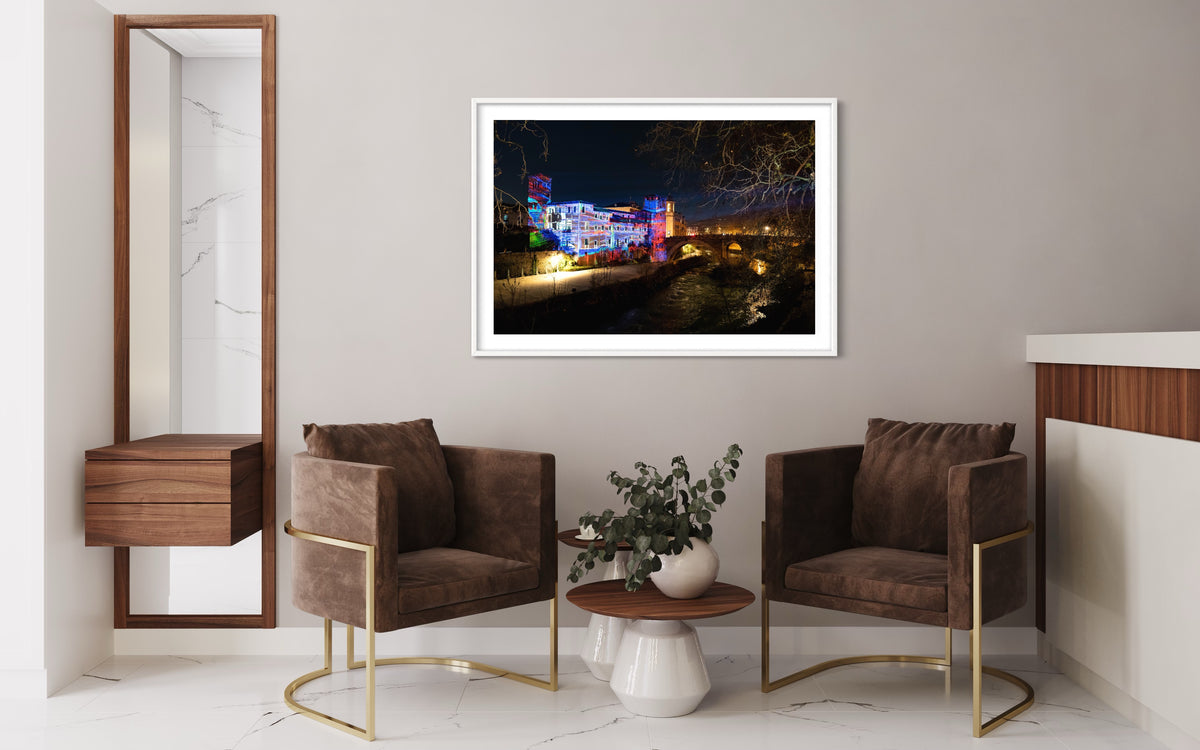 Rome/ Rom Tiberina Luce Luna 2019 (signed + Frame)