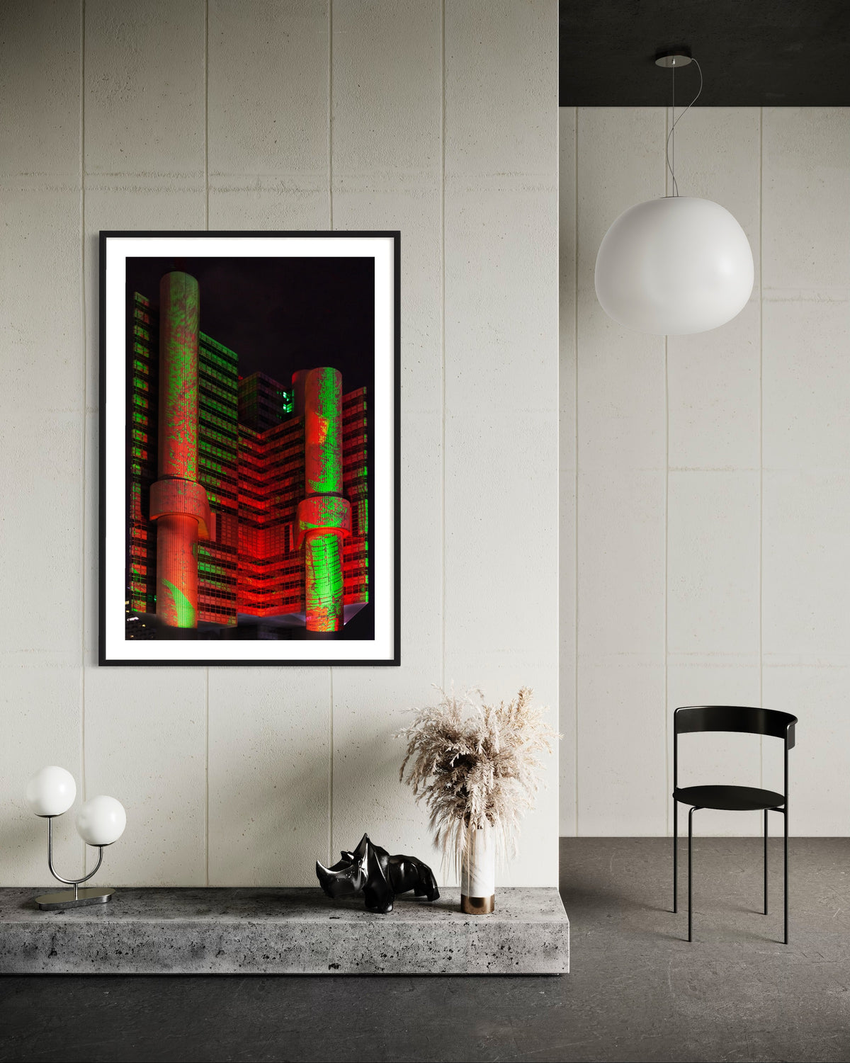 Munich/ München GREEN BUILDING 2015 HVB Tower 2015 (signed + Frame)