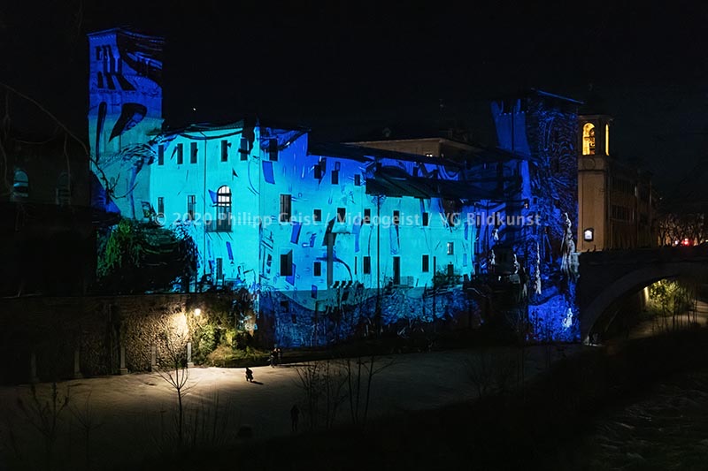 Rome/ Rom Tiberina Luce Luna 2019 (signed + Frame)