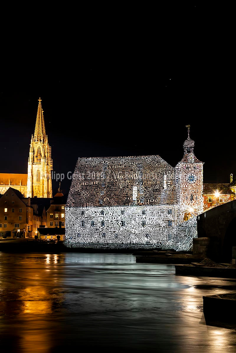 Regensburg Steinerne Brücke 2018 (signed + Frame)