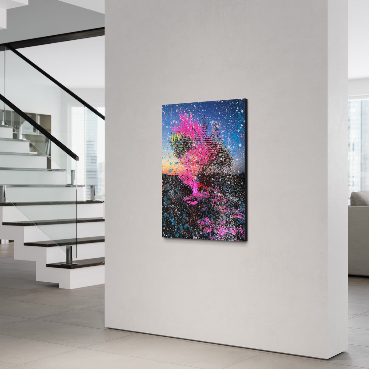 Overpainting Fine Art Print on Canvas 2022  Katerbow Hidden Places Mirabellen Baum