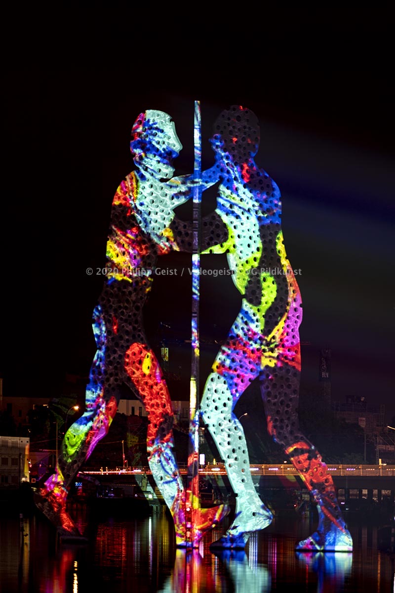 LED Light Frame / Led Leuchtrahmen - Hidden Places Berlin Molecule Man 2020 (signed)