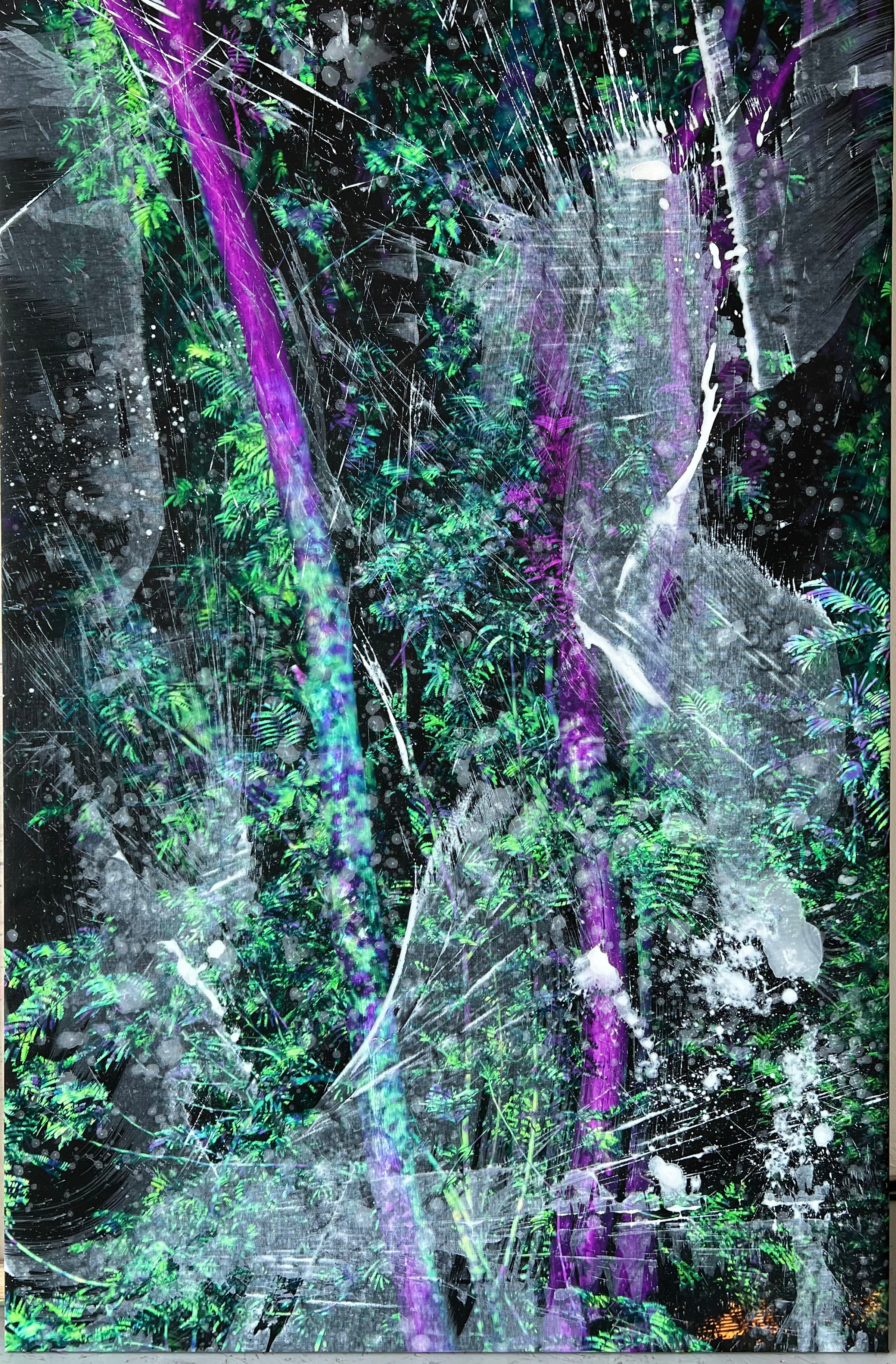 Overpainting on Canvas 2022 // Hidden Places  India Goethe Max Mueller Bhavan Pune 2017 video installation