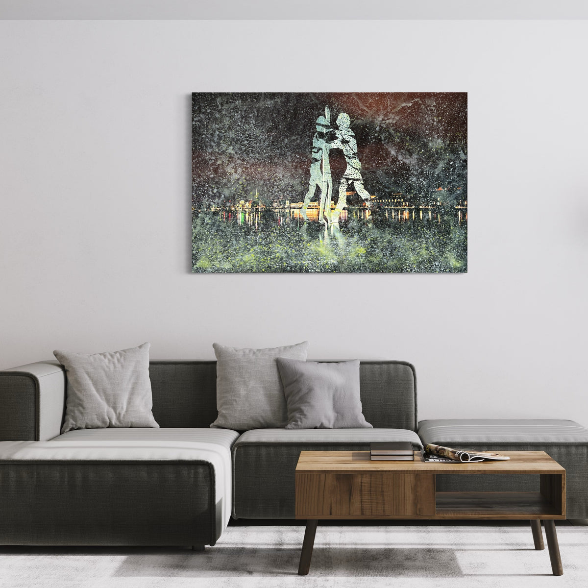 Overpainting on Canvas 2022 // Hidden Places  Molecule Man 2020 video installation