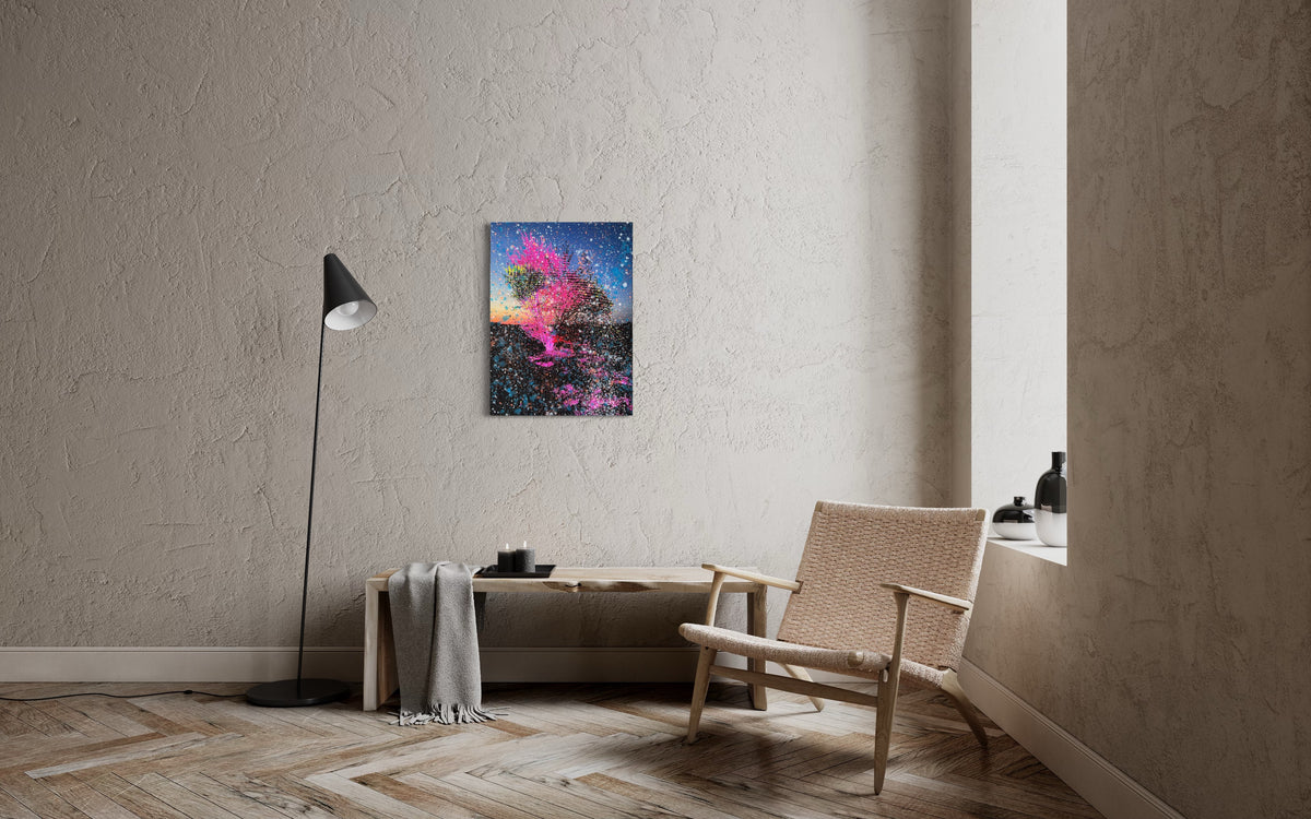 Overpainting Fine Art Print on Canvas 2022  Katerbow Hidden Places Mirabellen Baum