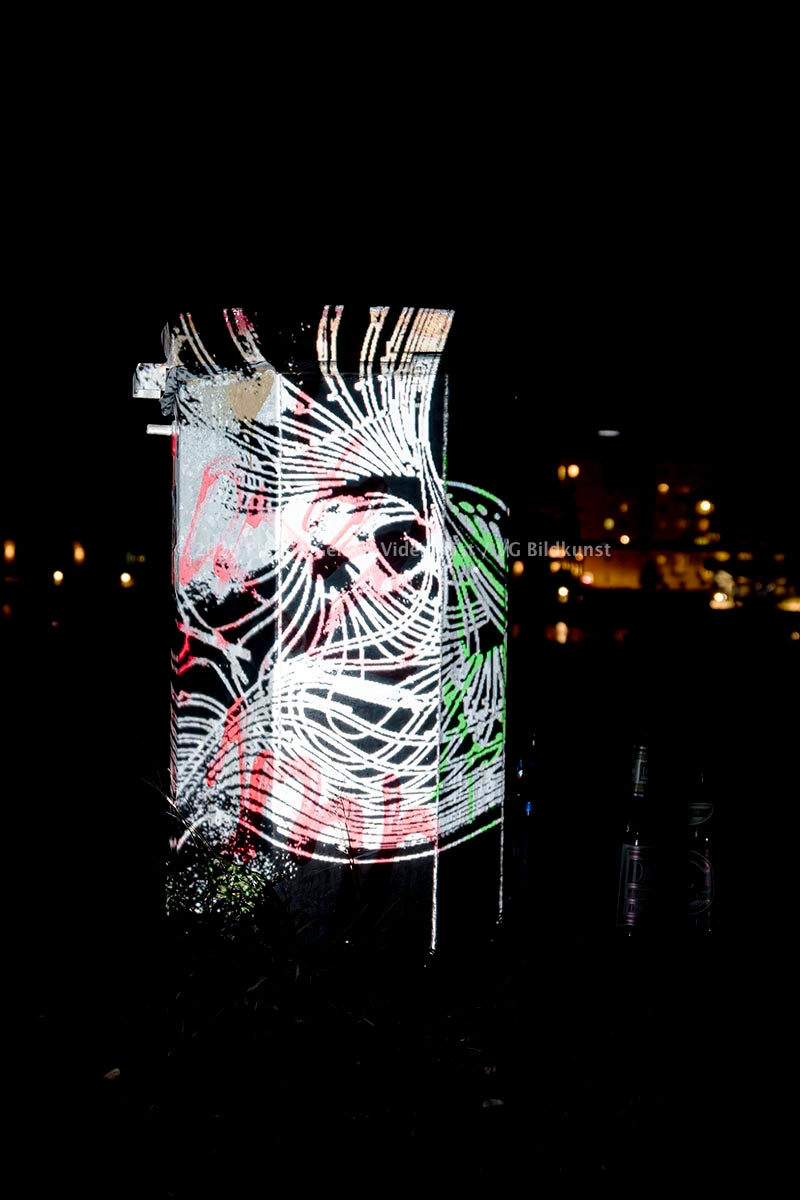 Berlin Hidden Places Garbage can/ Mülleimer 2020  (signed + Frame)