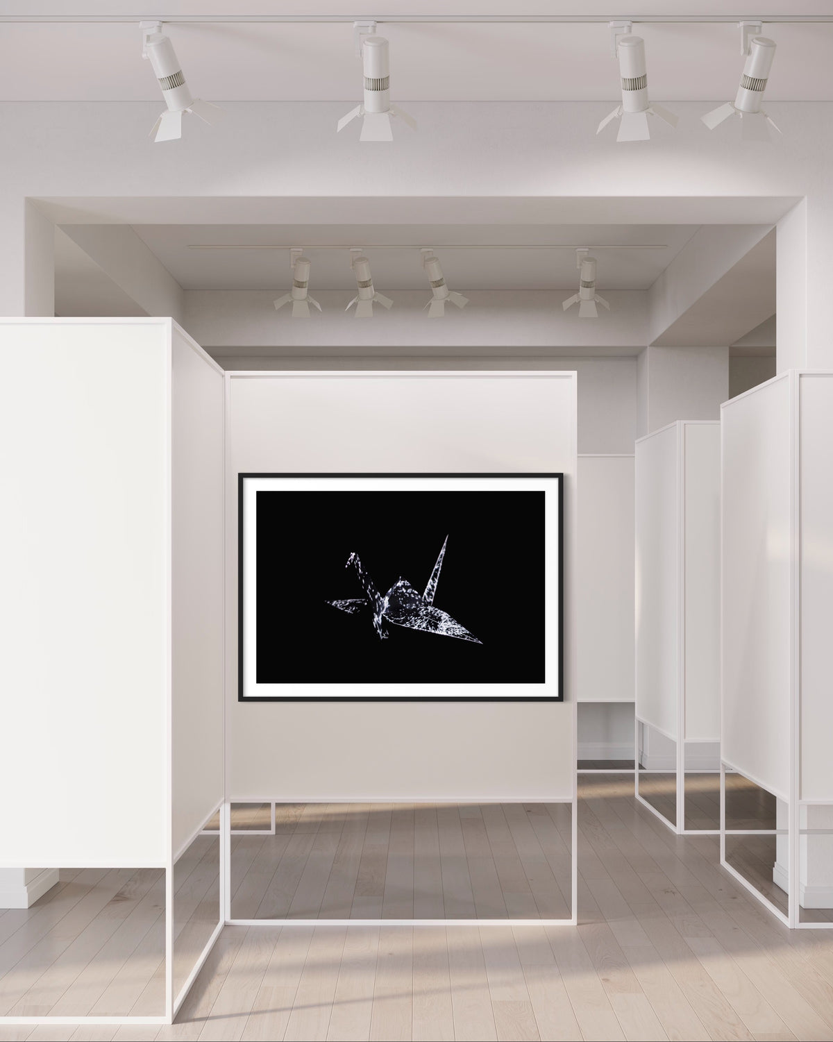 Hidden Places Origami Crane 2020  (signed + Frame)