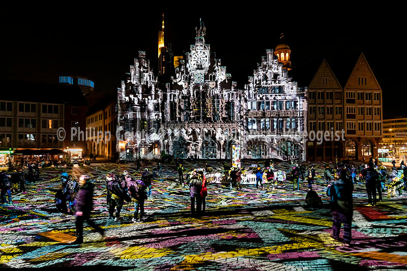 LED Light Frame / Led Leuchtrahmen - Frankfurt Römer Luminale 2018 „Frankfurt Fades“ (signed)