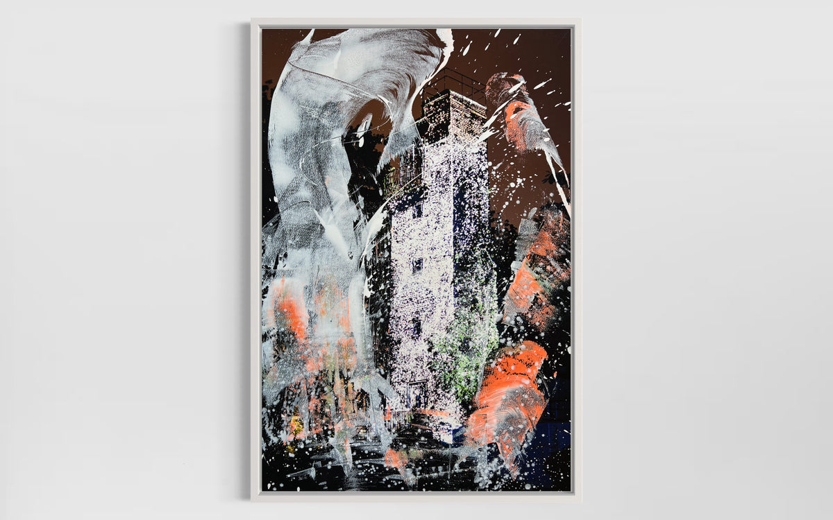 Overpainting Fine Art Print 2022 // Berlin 2020 Hidden Places Treptower Park Aussichtsturm video installation