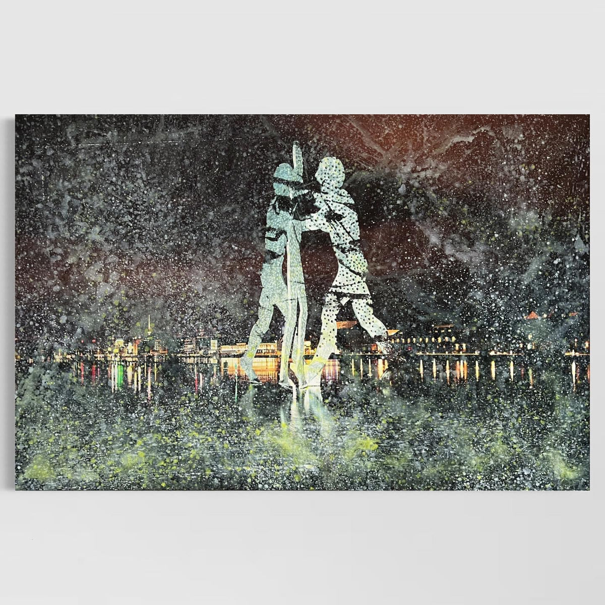 Overpainting on Canvas 2022 // Hidden Places  Molecule Man 2020 video installation