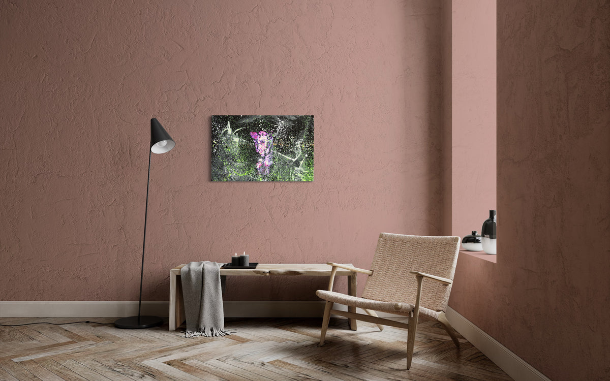 Overpainting on Canvas 2022 // Berlin 2020 Hidden Places  Garbage can/ Mülleimer video installation