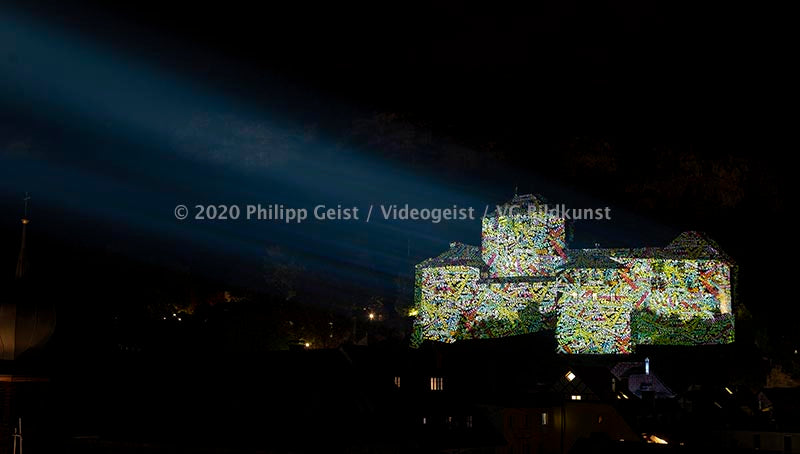 Feldkirch Lichtstadt Alte Dogana & Schattenburg „Feldkirch Fades“ 2018 (signed + Frame)