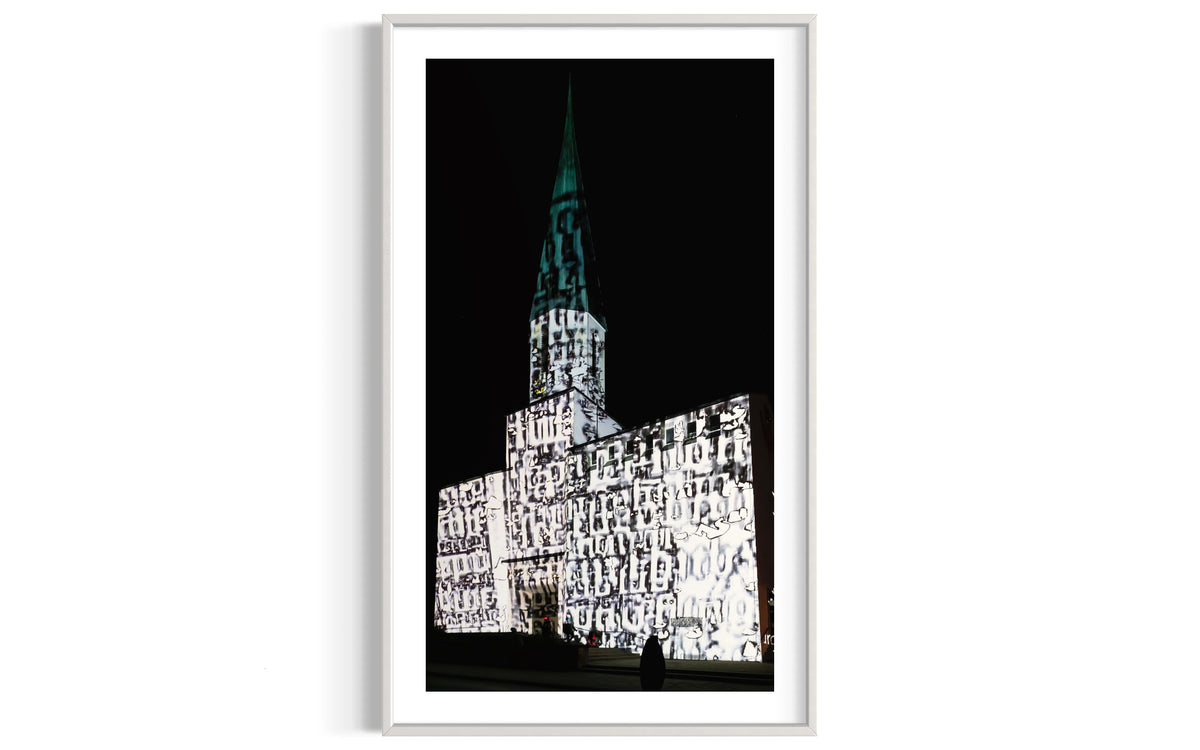 Weilheim Ev. Apostelkirche 500 - Kirche im Licht/ Church in the light 2017 (signed + Frame)
