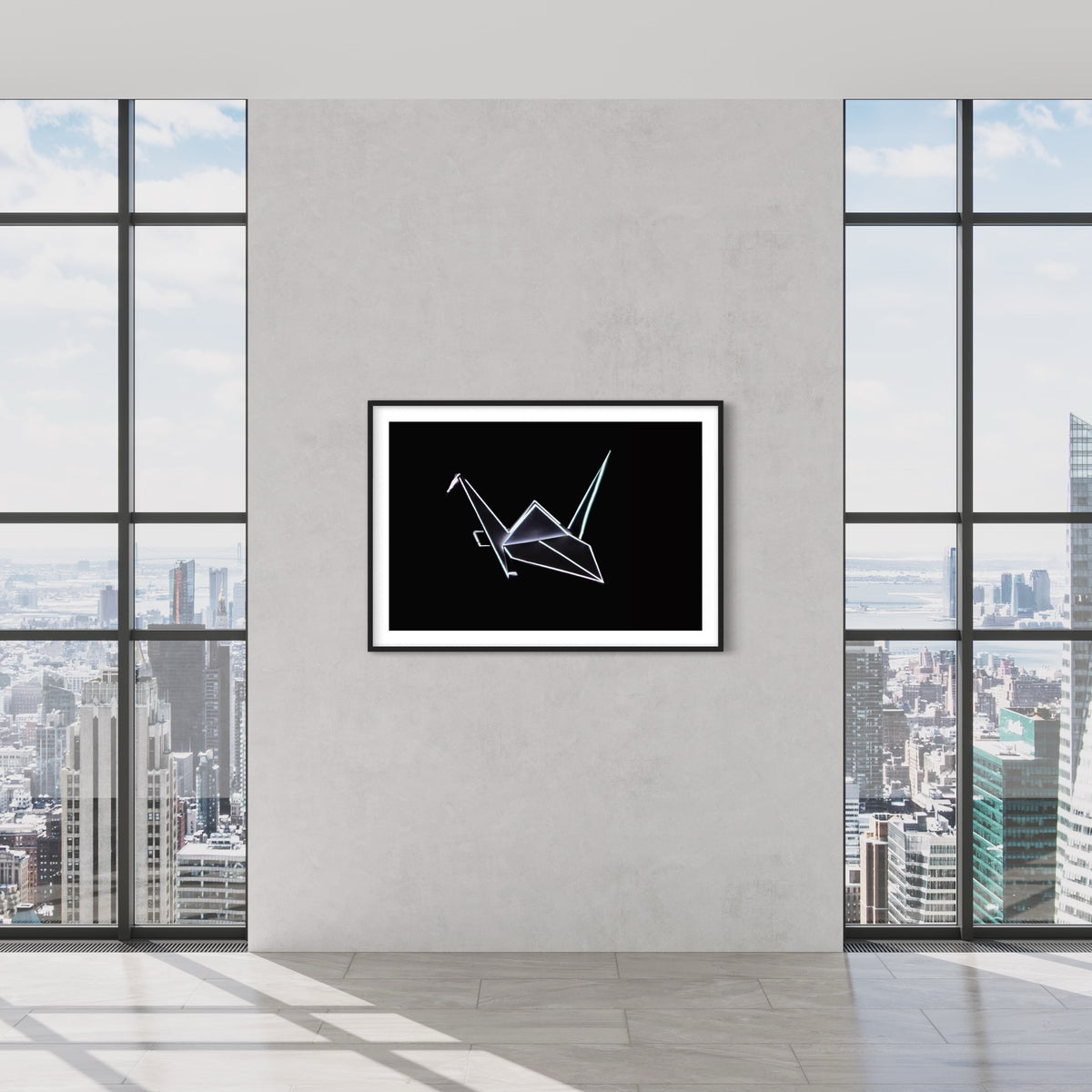 Hidden Places Origami Swan / Schwan 2020  (signed + Frame)