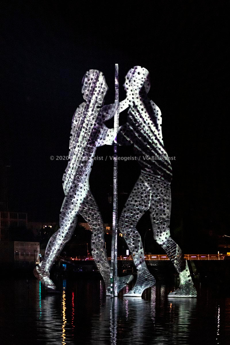 LED Light Frame / Led Leuchtrahmen - Hidden Places Berlin Molecule Man 2020 (signed)