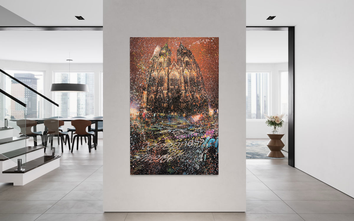 Overpainting on Canvas 2022 // Time Drifts Cologne 2016/2017 video installation
