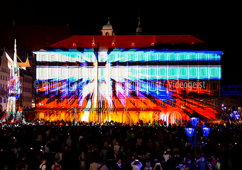 Nürnberg/ Nuremberg Rathaus „Into the Blue“ Blaue Nacht 2017 (signed + Frame)