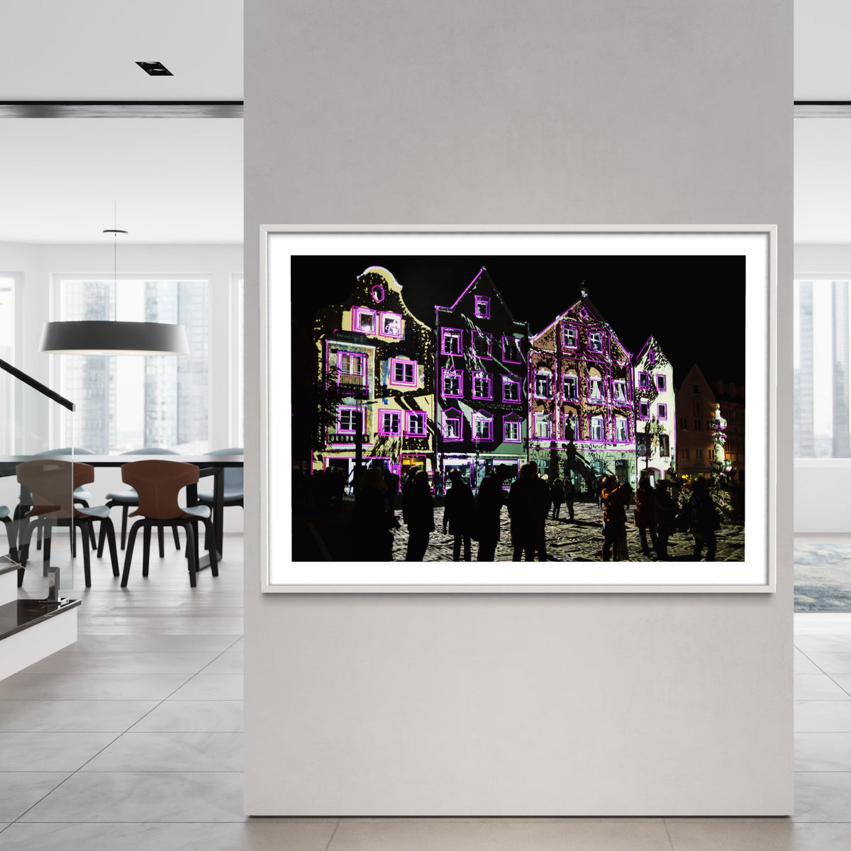 Weilheim 1. Lichtkunst Festival Weilheim Fades 2016 (signed + Frame)