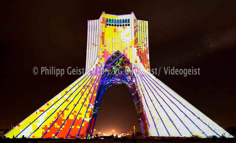 Tehran/ Teheran Azadi Tower Gate of Words 2015 (signed + Frame)