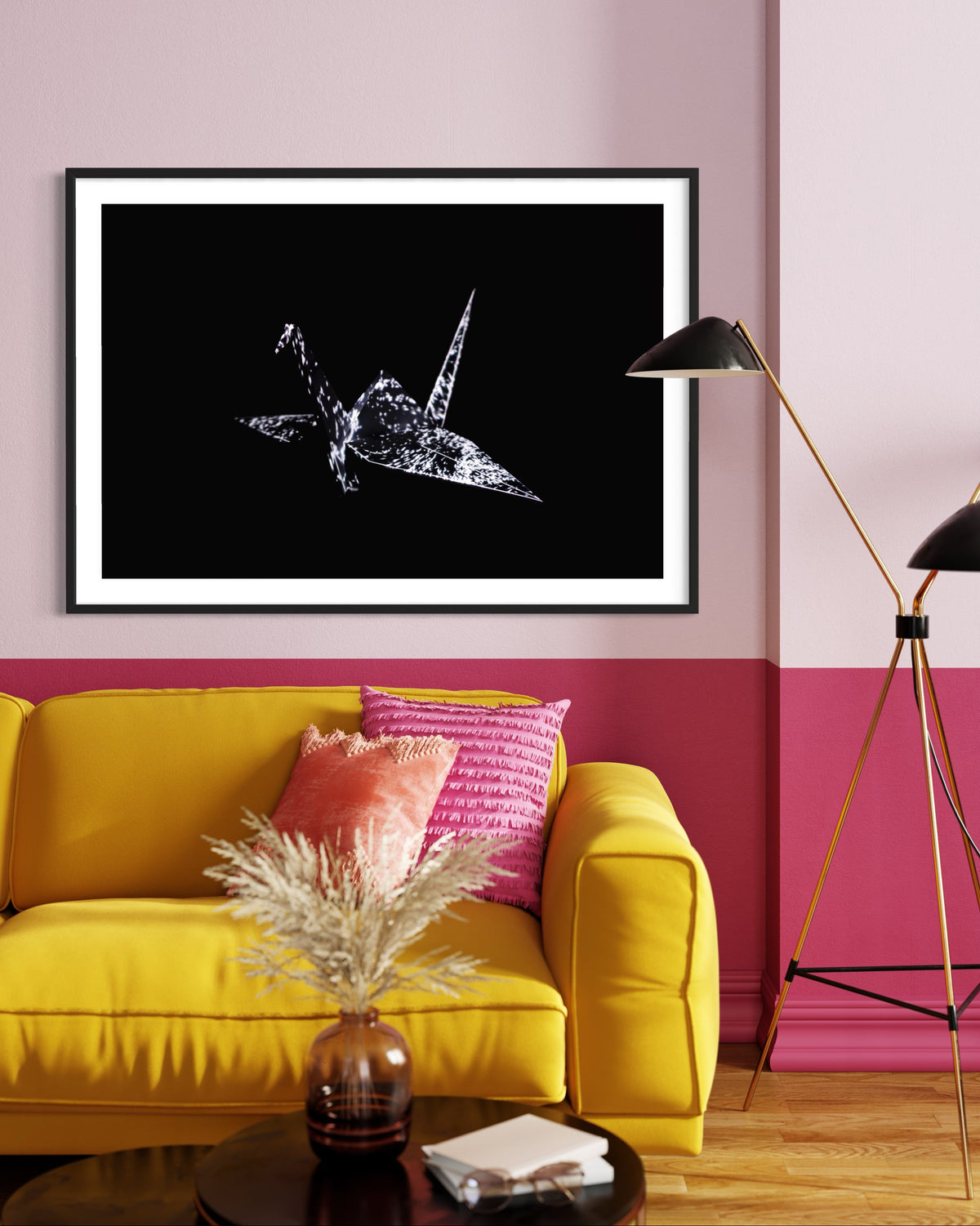 Hidden Places Origami Crane 2020  (signed + Frame)