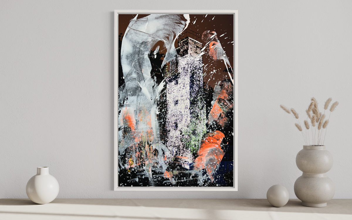 Overpainting Fine Art Print 2022 // Berlin 2020 Hidden Places Treptower Park Aussichtsturm video installation