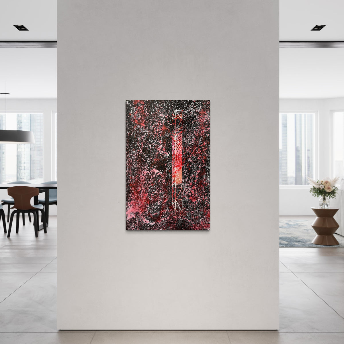 Overpainting Fine Art Print on Canvas 2022  Berlin 2020 Hidden Places // Strassenpfosten/ street post 2020 video Installation