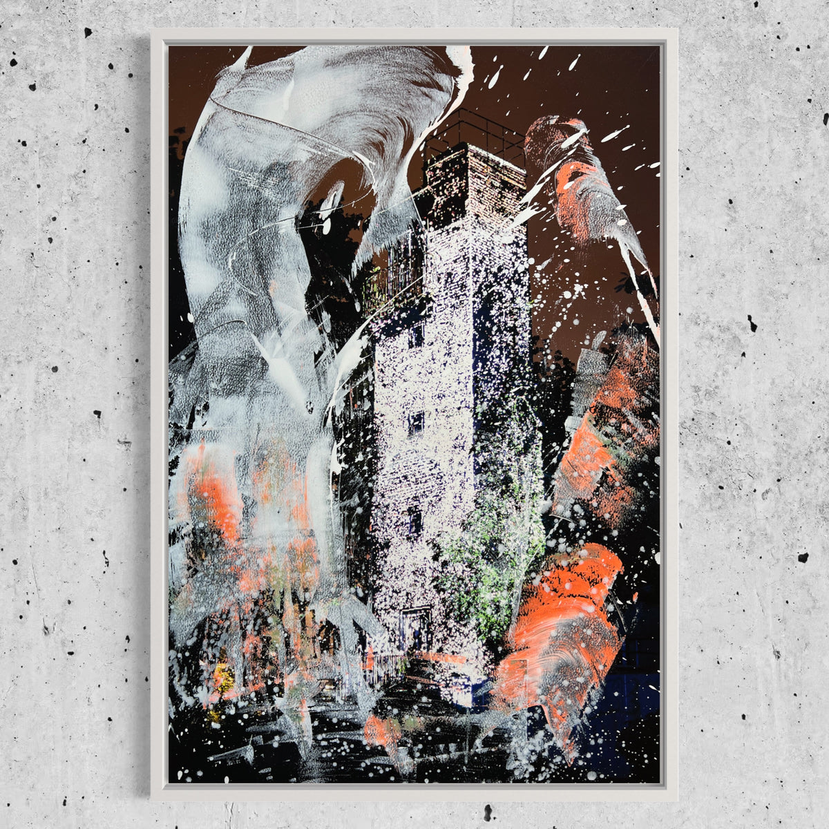 Overpainting Fine Art Print 2022 // Berlin 2020 Hidden Places Treptower Park Aussichtsturm video installation