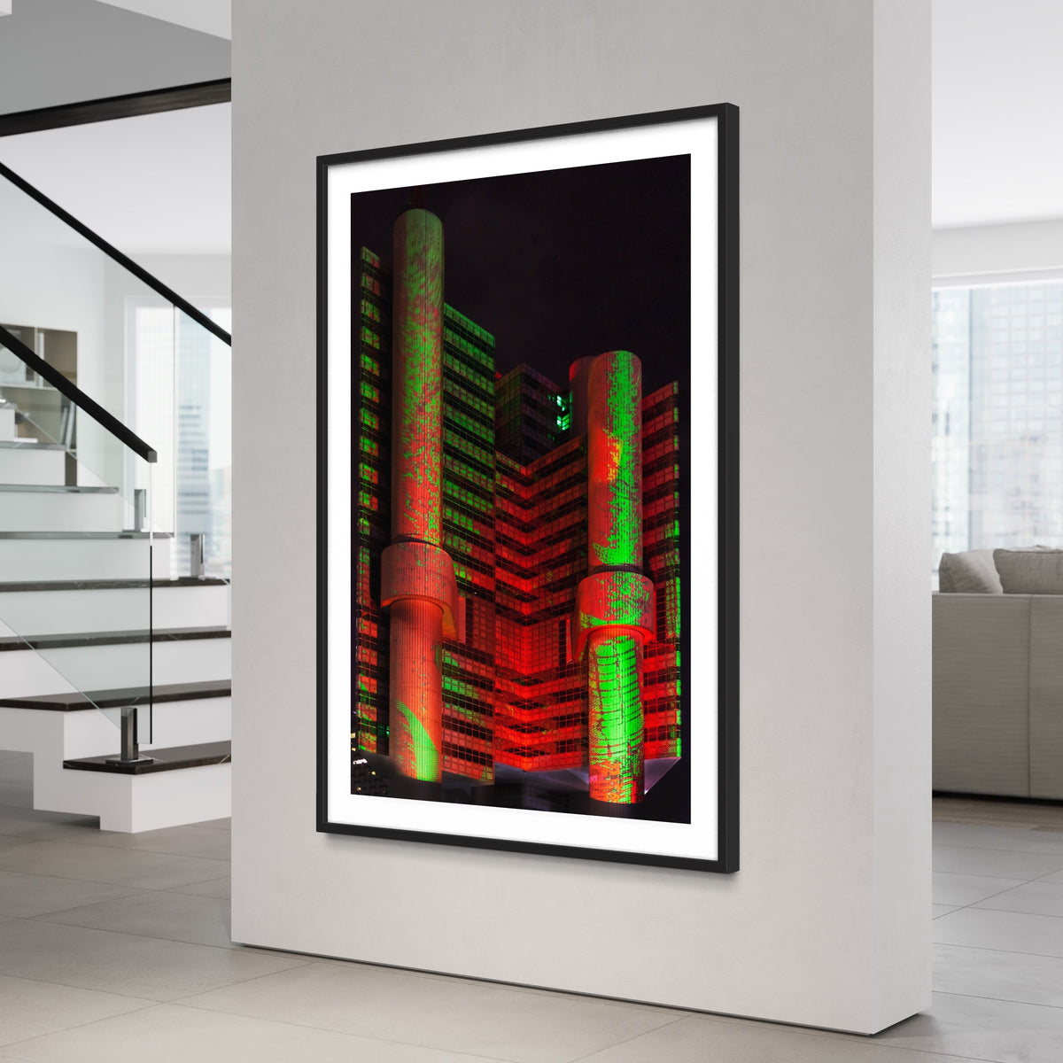 Munich/ München GREEN BUILDING 2015 HVB Tower 2015 (signed + Frame)