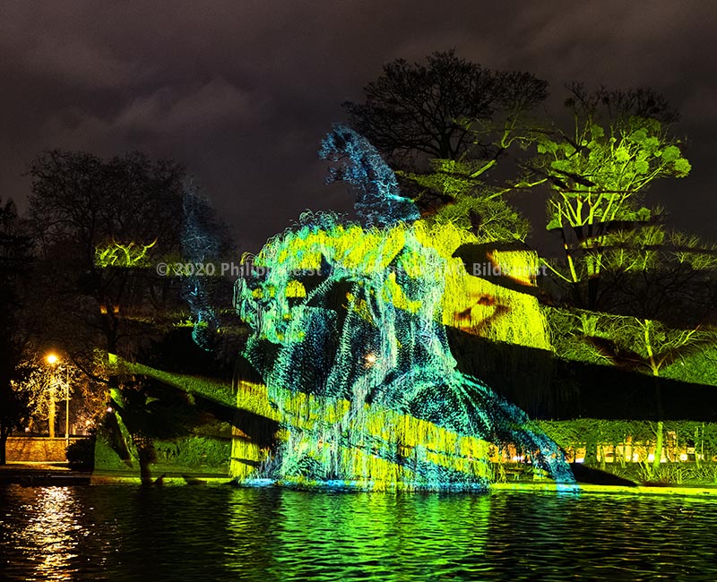 Frankfurt Bethmannpark Luminale 2020 Ariadnes Night (signed + Frame)