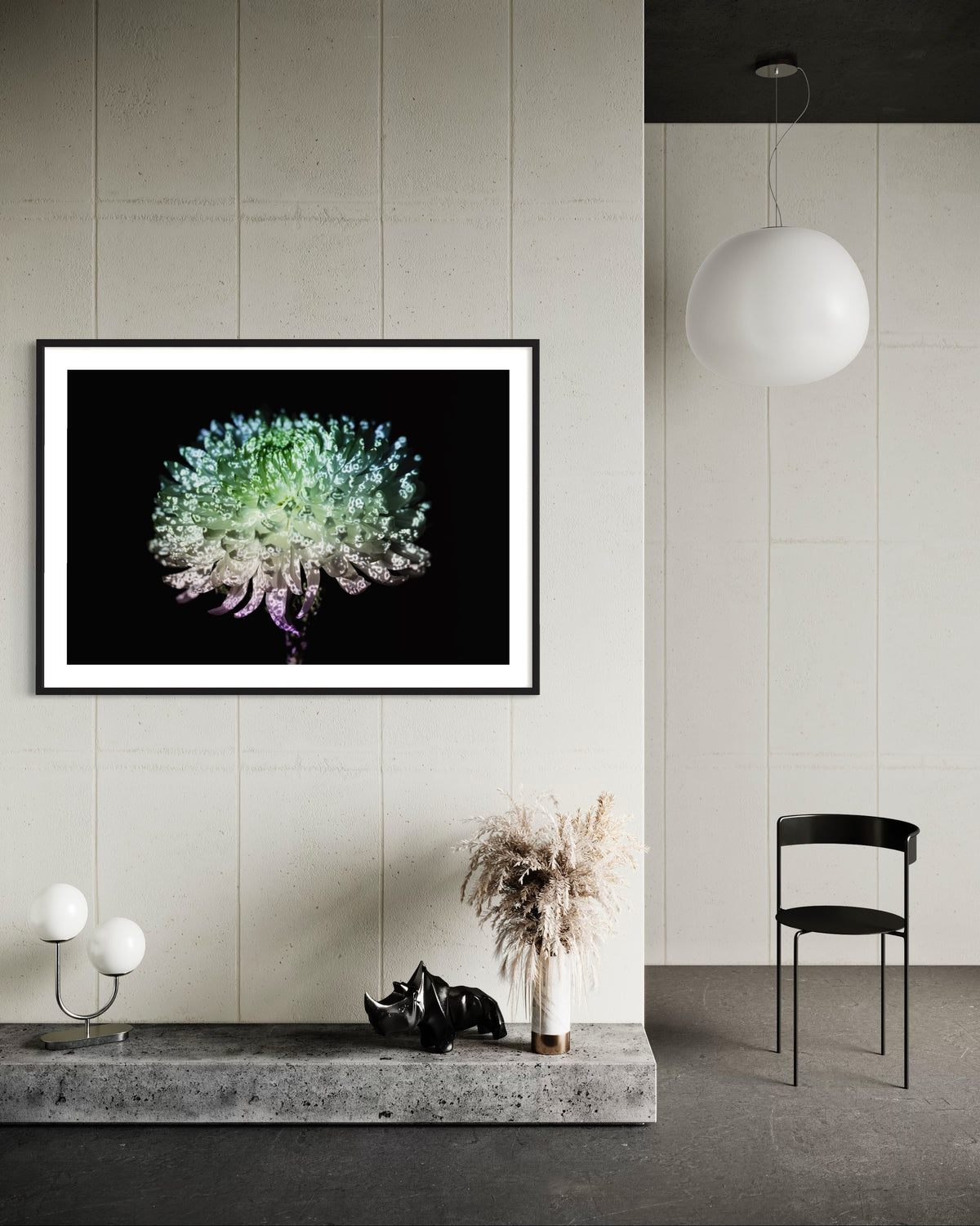 Hidden Places chrysanthemum flowers/ Chrysantheme 2019 (signed + Frame)