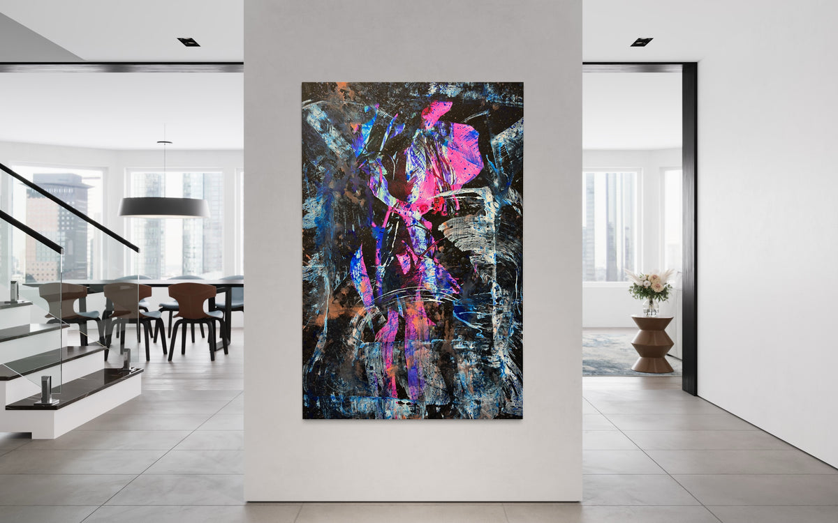 Overpainting Fine Art Print on Canvas 2022  Hidden Places Lilie/ lily Flower 2019 video installation