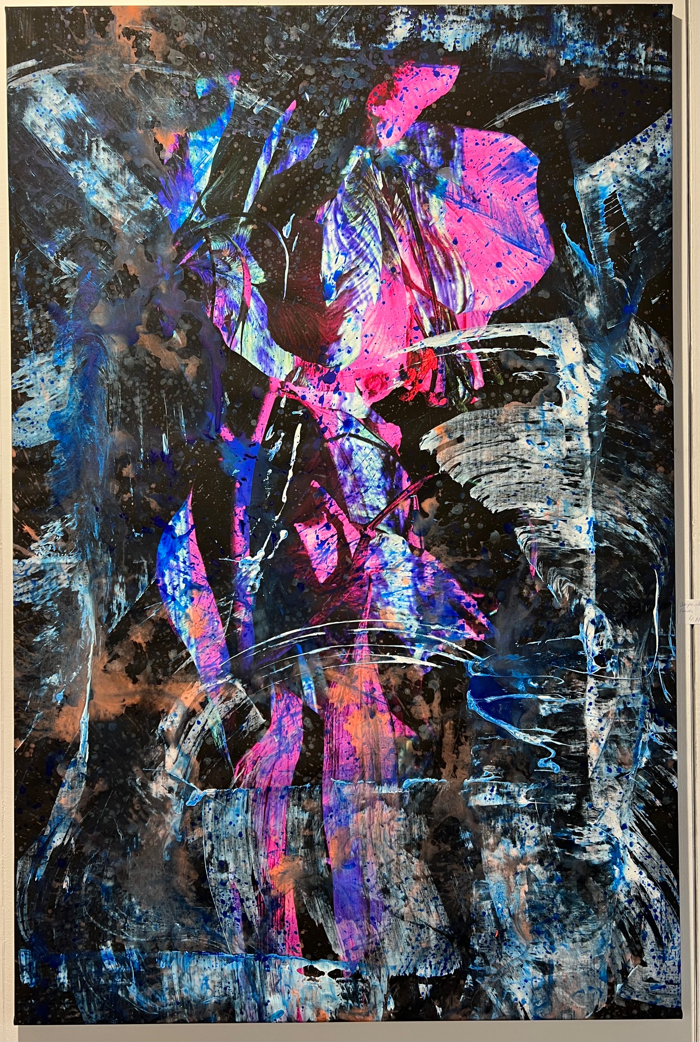 Overpainting Fine Art Print on Canvas 2022  Hidden Places Lilie/ lily Flower 2019 video installation