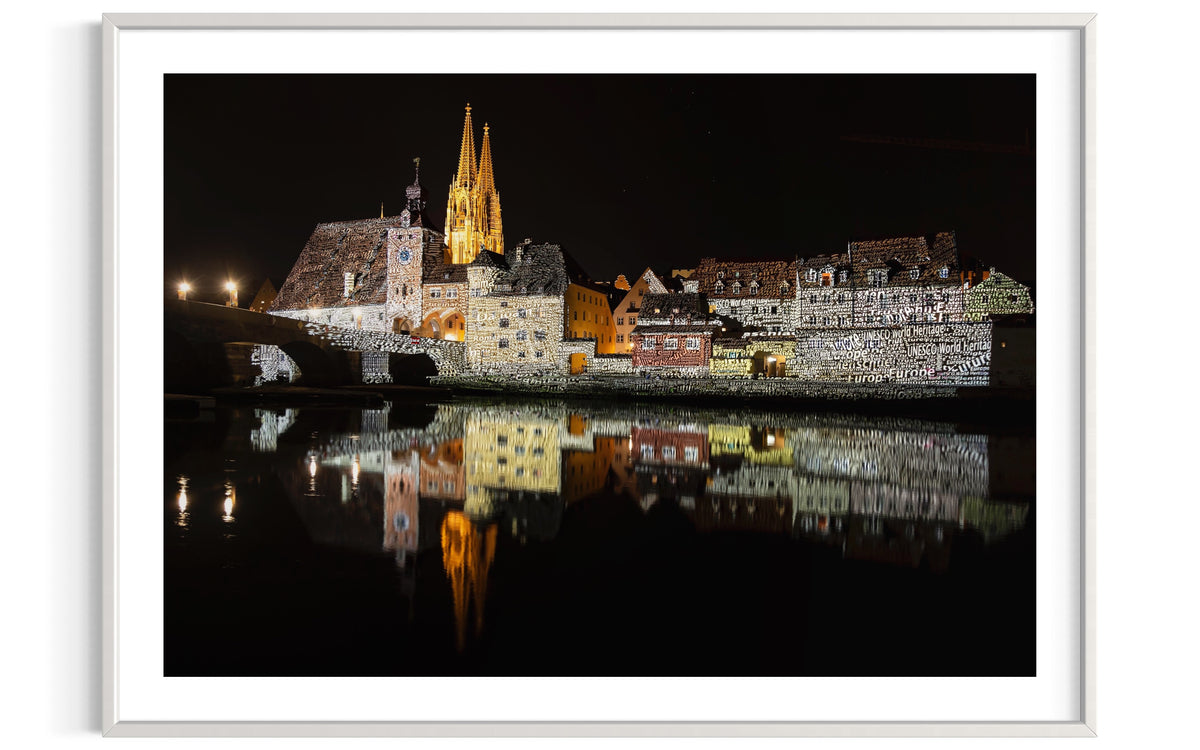 Regensburg Steinerne Brücke 2018 (signed + Frame)