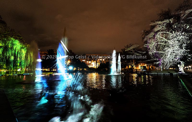 Frankfurt Bethmannpark Luminale 2020 Ariadnes Night (signed + Frame)
