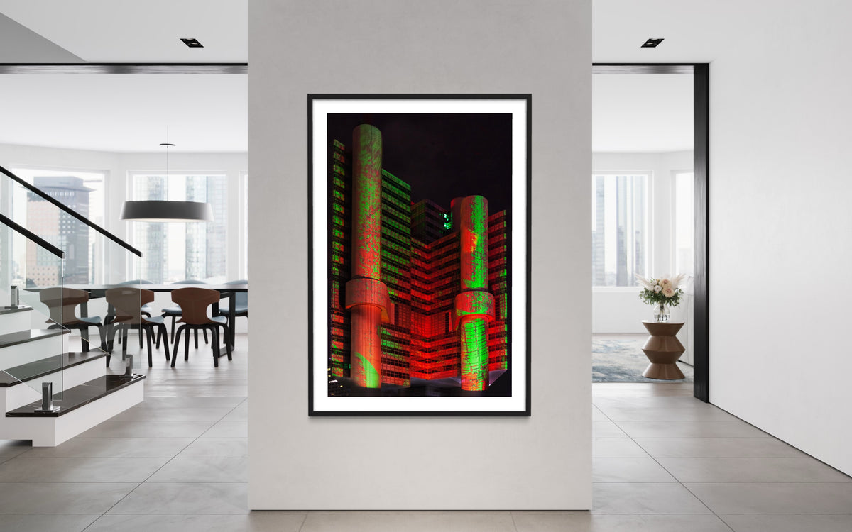 Munich/ München GREEN BUILDING 2015 HVB Tower 2015 (signed + Frame)