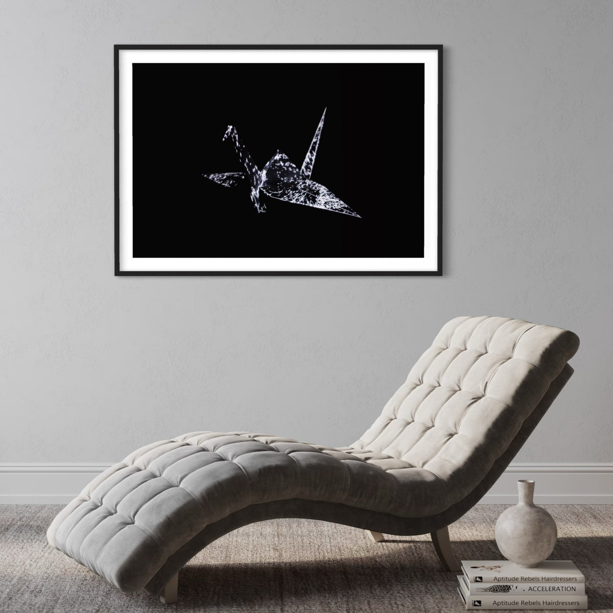 Hidden Places Origami Crane 2020  (signed + Frame)