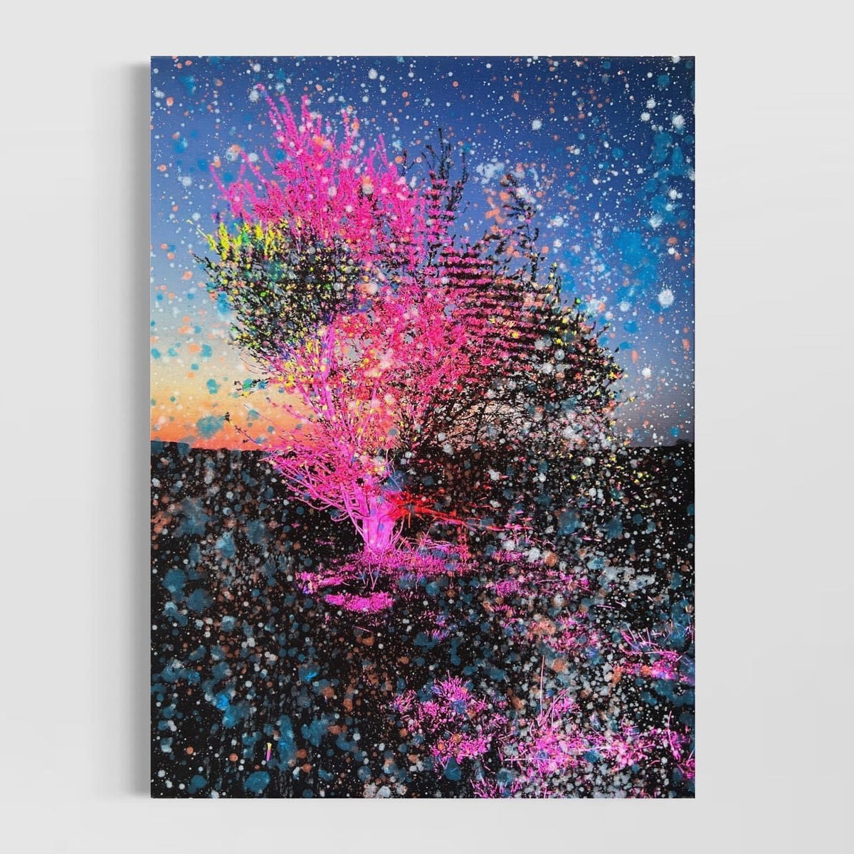 Overpainting Fine Art Print on Canvas 2022  Katerbow Hidden Places Mirabellen Baum