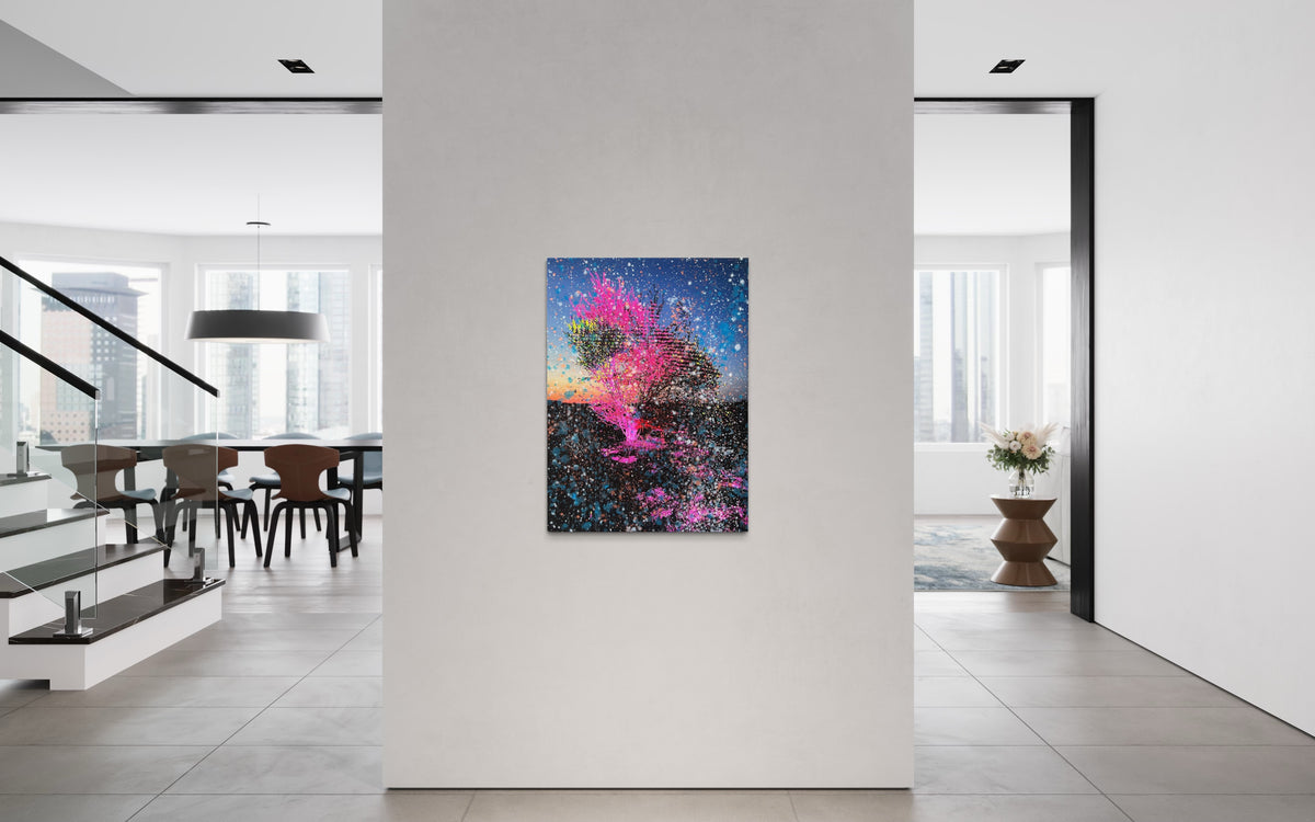 Overpainting Fine Art Print on Canvas 2022  Katerbow Hidden Places Mirabellen Baum