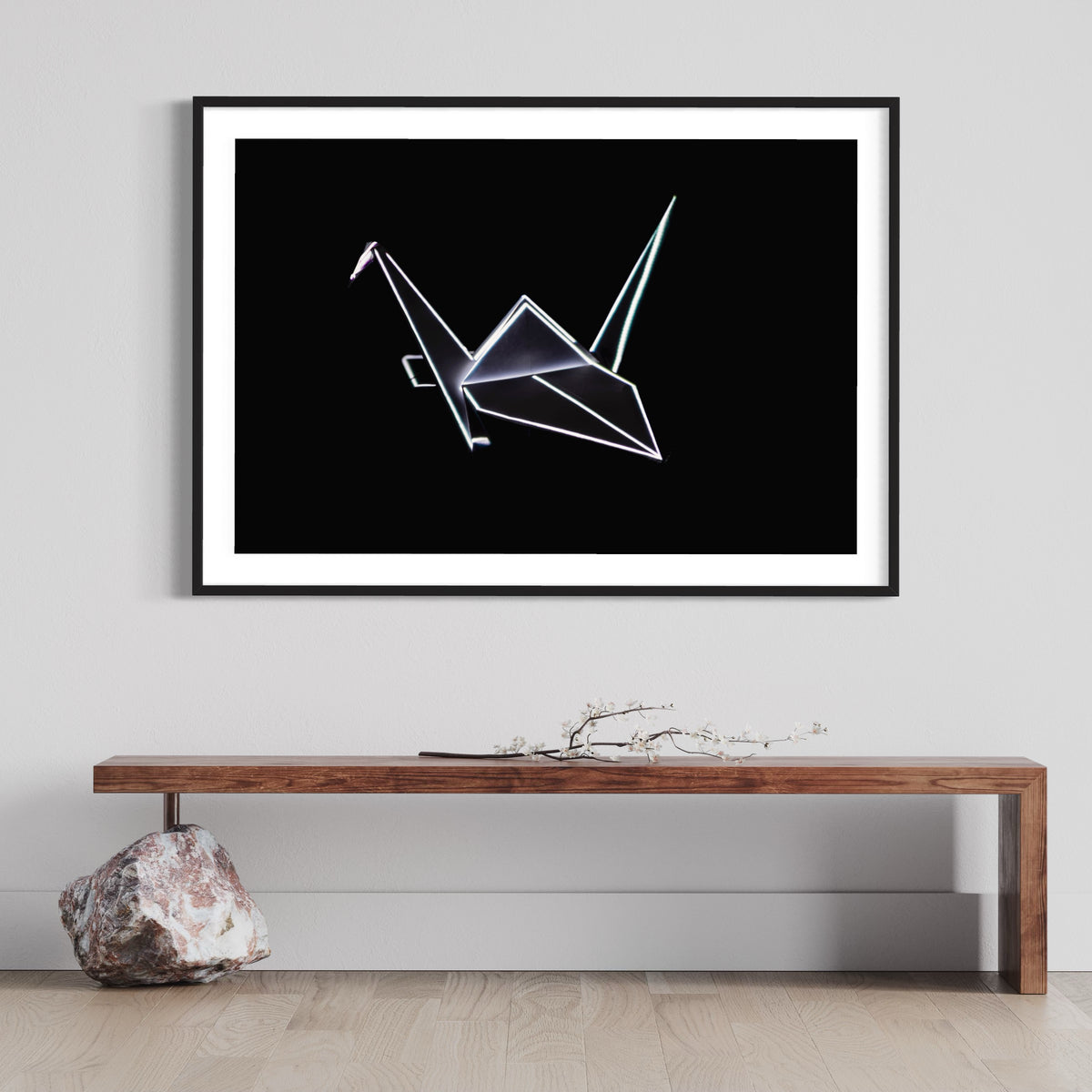 Hidden Places Origami Swan / Schwan 2020  (signed + Frame)