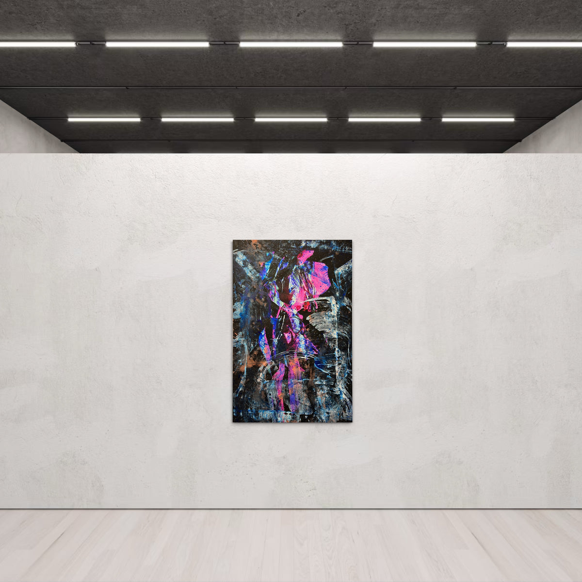 Overpainting Fine Art Print on Canvas 2022  Hidden Places Lilie/ lily Flower 2019 video installation