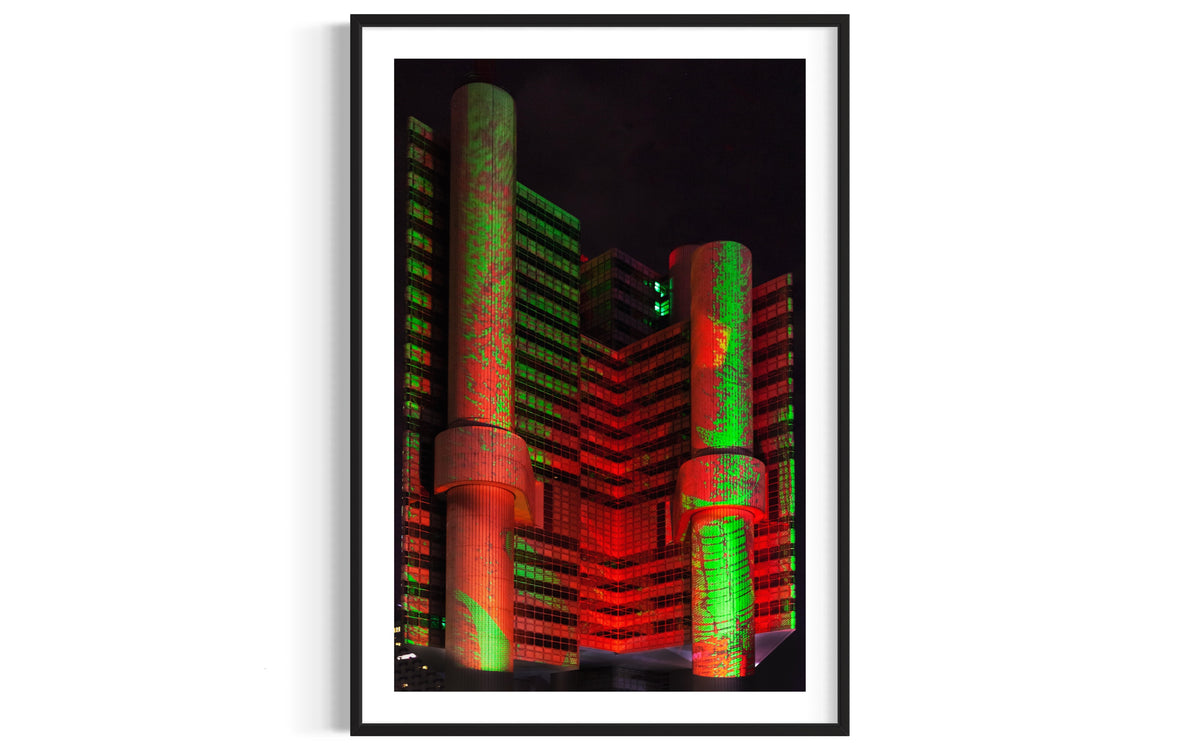 Munich/ München GREEN BUILDING 2015 HVB Tower 2015 (signed + Frame)