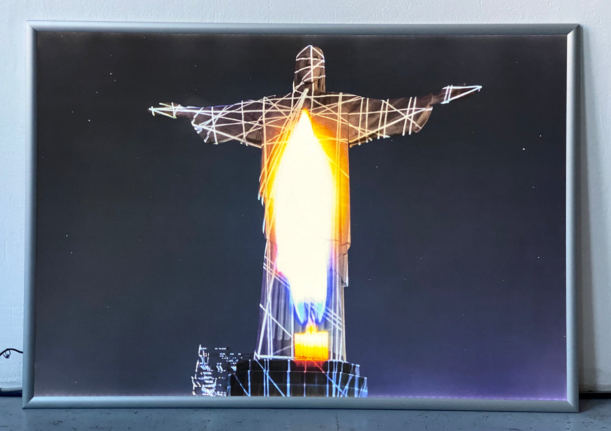 LED Light Frame / Led Leuchtrahmen Cristo Redentor/ Rio de Janeiro 2014  (signed)