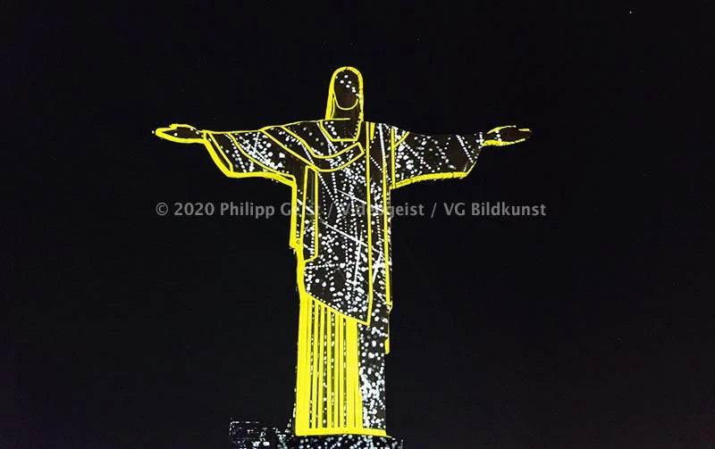 LED Light Frame / Led Leuchtrahmen Cristo Redentor/ Rio de Janeiro 2014  (signed)